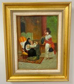 N Henry Bingham Impressionistic Oil on Canvas of a Family Reunion Signed - 3395714