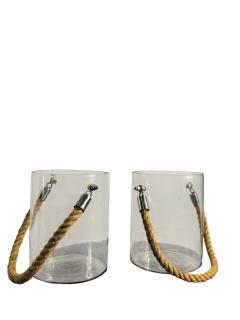 NAUTICAL STYLE GLASS ROPE ICE BUCKETS WINE COOLERS - 4605186