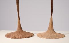 NICOLAS CESBRON Pair of Nicolas Cesbron Tall Table Lamps with Shell Shades France 2023 - 3691063