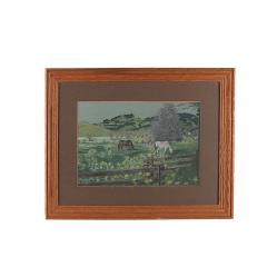 Na ve Painting of Horses in a Field U S A circa 1920 - 4035688