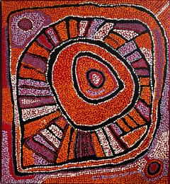 Naata Nungurrayi Framed Contemporary Australian Aboriginal Painting by Naata Nungurrayi - 2683726