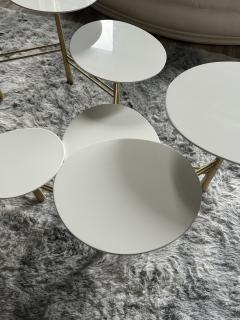 Nada Debs MODERNIST WHITE AND GOLD PEBBLES TABLE BY NADA DEBS - 3729414