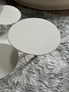 Nada Debs MODERNIST WHITE AND GOLD PEBBLES TABLE BY NADA DEBS - 3729417