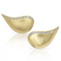 Nada Ghazal Nada Ghazal Champagne Diamond Gold Fuse Elegance Earlobe Earrings - 4817615