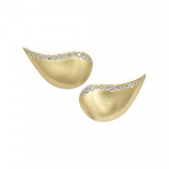 Nada Ghazal Nada Ghazal Champagne Diamond Gold Fuse Elegance Earlobe Earrings - 4817624