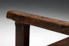 Naive Folk Art Bench France 19th Century - 3427378
