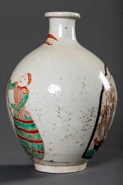 Nanban Tokkuri Ceramic Saki Bottle - 3812553