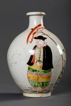 Nanban Tokkuri Ceramic Saki Bottle - 3812617