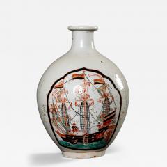 Nanban Tokkuri Ceramic Saki Bottle - 3817615