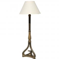 Nancy Corzine 1990s Regency Style Nancy Corzine Black Gold Floor Lamps a Pair - 4572172