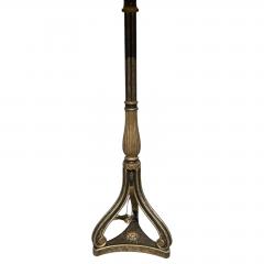 Nancy Corzine 1990s Regency Style Nancy Corzine Black Gold Floor Lamps a Pair - 4572175