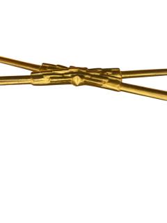 Nancy Corzine ART DECO REVIVAL GOLDLEAF STEPPED RIBBED WOOD WITH SILVER LEAF MIRROR TOP - 4463437