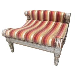 Nancy Corzine Antique Louis XVI Style Petite Footstool Ottoman W Nancy Corzine Silk - 4157658