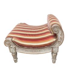 Nancy Corzine Antique Louis XVI Style Petite Footstool Ottoman W Nancy Corzine Silk - 4157659