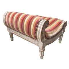 Nancy Corzine Antique Louis XVI Style Petite Footstool Ottoman W Nancy Corzine Silk - 4157660