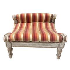 Nancy Corzine Antique Louis XVI Style Petite Footstool Ottoman W Nancy Corzine Silk - 4157661