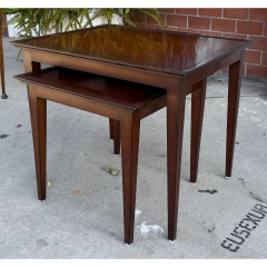 Nancy Corzine Art Deco Style Nancy Corzine Mahogany Nesting Tables - 3992292