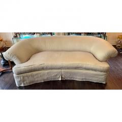 Nancy Corzine Art Deco Style Nancy Corzine Sage Green Silk Down Curved Sofa - 2817462