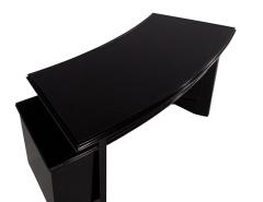 Nancy Corzine Modern Curved Black Leather Writing Desk by Nancy Corzine Fusion Desk - 2659107