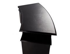 Nancy Corzine Modern Curved Black Leather Writing Desk by Nancy Corzine Fusion Desk - 2659108