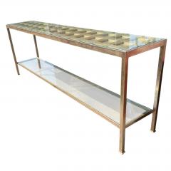 Nancy Corzine Modern Nancy Corzine Silver Gilt Metal Delmonaco Console Table - 4815426