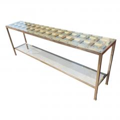 Nancy Corzine Modern Nancy Corzine Silver Gilt Metal Delmonaco Console Table - 4815427