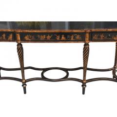 Nancy Corzine Nancy Corzine Black Gold Chinoiserie Console Table - 4215813