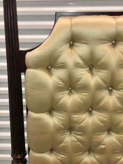 Nancy Corzine Nancy Corzine Carved Walnut Silk Tufted Designer King Size Four Poster Bed - 1608722