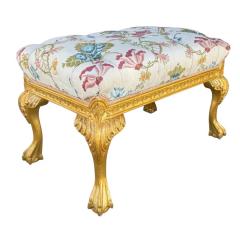 Nancy Corzine Nancy Corzine Chippendale Designer Giltwood Bench W Scalamandre - 4349337