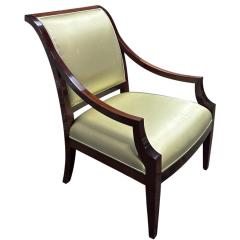 Nancy Corzine Nancy Corzine Mahogany Clover Green Silk Lounge Chair - 4306757
