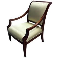 Nancy Corzine Nancy Corzine Mahogany Clover Green Silk Lounge Chair - 4306758