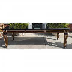 Nancy Corzine Nancy Corzine Neoclassical Giltwood Black Marble Top Executive Desk - 3499666