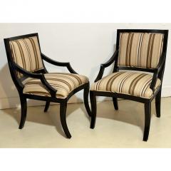 Nancy Corzine Nancy Corzine Regency Style Dining Chairs W Scalamandre Stripe - 2968104