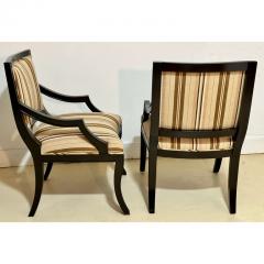 Nancy Corzine Nancy Corzine Regency Style Dining Chairs W Scalamandre Stripe - 2968109