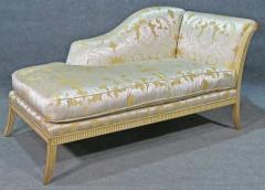 Nancy Corzine Nancy Corzine Regency Style Silk Damask Chaise Lounge With Gilt Trim - 2363523