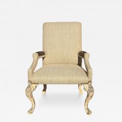 Nancy Corzine Nancy Corzine Rococo Style Painted Giltwood Fauteuil Arm Chair 1 of 4 - 4434640