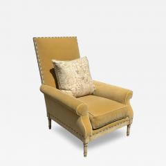 Nancy Corzine Nancy Corzine Yellow Velvet Roll Arm Club Chair W Rose Tarlow Cushion 1 of 2 - 4151890