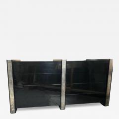 Nancy Corzine Rare Nancy Corzine Black Lacquer Double Chest of Drawers Dresser - 4151884
