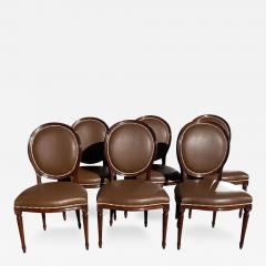 Nancy Corzine Set of 6 Nancy Corzine Louis XVI Style Mahogany Balloon Back Dining Chairs - 3333683