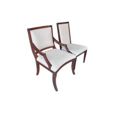 Nancy Corzine Set of 8 Nancy Corzine Art Deco Style Mahogany Dining Chairs - 4290185