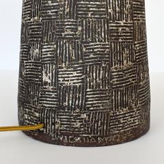 Nancy Mrs W A Boyd Jr Wickham Nancy Wickham Textured Ceramic Pottery Table Lamp - 1096690