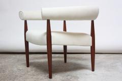 Nanna Dietzel Early Nanna and J rgen Ditzel Ring Chair in Suede and Teak - 717656