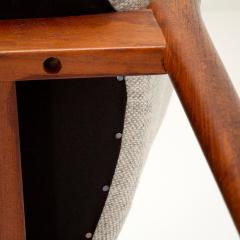 Nanna Ditzel ND83 Chair by Nanna Ditzel in Solid Teak and Wool Denmark 1950s - 2201038