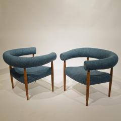 Nanna Ditzel Nanna Ditzel 1923 2005 pair of iconic Ring chairs 1958 for S ren Willadsen - 3404455