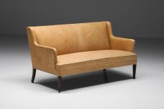 Nanna Ditzel Nanna Ditzel Style Danish Sofa In Camel Leather 1950s - 2233397