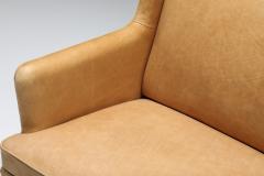 Nanna Ditzel Nanna Ditzel Style Danish Sofa In Camel Leather 1950s - 2233454