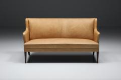 Nanna Ditzel Nanna Ditzel Style Danish Sofa In Camel Leather 1950s - 2233460