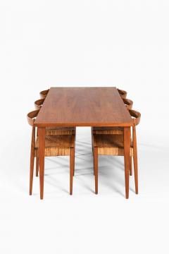 Nanna Ditzel Nanna Ditzel Teak Cane Dining Set by Poul Kolds 1950s - 4642762
