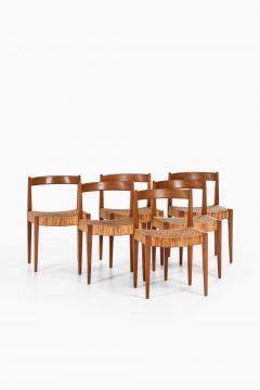 Nanna Ditzel Nanna Ditzel Teak Cane Dining Set by Poul Kolds 1950s - 4642773