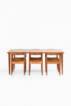 Nanna Ditzel Nanna Ditzel Teak Cane Dining Set by Poul Kolds 1950s - 4643148